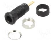 Connector: 2mm banana; socket; 10A; 600VDC; black; 29.7mm CLIFF