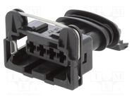 Connector: automotive; JPT; female; plug; for cable; PIN: 4; black TE Connectivity