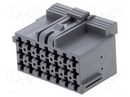 Connector: automotive; plug; female; JPT; for cable; PIN: 21; grey 