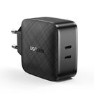 Ugreen wall charger 2x USB Type C 66W Power Delivery 3.0 Quick Charge 4.0+ black (CD216), Ugreen