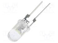 LED; 5mm; white cold; 50000÷60000mcd; 40°; Front: convex; 3.3÷3.8V 