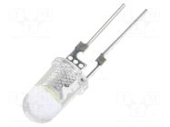 LED; white cold; 5mm; 50000÷60000mcd; 40°; Front: convex; 35÷40lm OPTOSUPPLY