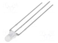 LED; red/yellow-green; 3mm; 100°; Front: convex; No.of term: 3 OPTOSUPPLY