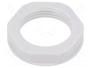 Nut; PG29; polystyrene; 46mm; light grey; Thread: PG; with flange LAPP