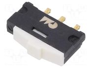 Switch: slide; Pos: 2; 500mA/24VDC; SMD; -40÷105°C; Rinsul min: 1GΩ PTR HARTMANN