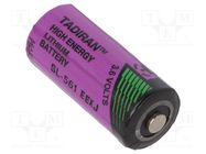 Battery: lithium (LTC); 3.6V; 2/3AA,2/3R6; 1100mAh; Ø14.7x33.5mm TADIRAN