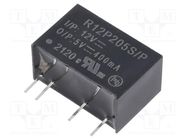 Converter: DC/DC; 2W; Uin: 10.8÷13.2V; Uout: 5VDC; Iout: 400mA; SIP7 RECOM