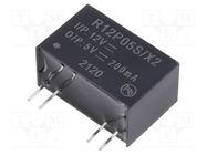 Converter: DC/DC; 1W; Uin: 10.8÷13.2V; Uout: 5VDC; Iout: 200mA; SIP7 RECOM