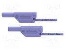 Test lead; 32A; banana plug 4mm,both sides; Urated: 1kV; violet SCHÜTZINGER