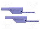 Test lead; 32A; banana plug 4mm,both sides; Urated: 1kV; violet SCHÜTZINGER