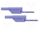Test lead; 16A; banana plug 4mm,both sides; Urated: 1kV; violet SCHÜTZINGER