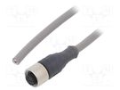 Connection lead; M12; PIN: 5; straight; 3m; plug; 63VAC; 2.5A; PVC ALPHA WIRE