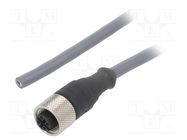 Connection lead; M12; PIN: 4; straight; 10m; plug; 250VAC; 2.2A; PUR 