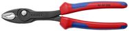 KNIPEX 82 02 200 TwinGrip Front and side gripping plier with multicomponent handles grey atramentized 212 mm