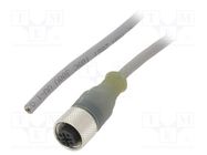 Connection lead; M12; PIN: 3; straight; 5m; plug; 250VAC; 3.1A; PVC ALPHA WIRE