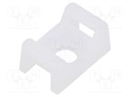 Holder; screw; natural; L: 15.2mm; Width: 9.7mm; cable ties ESSENTRA