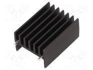 Heatsink: extruded; TO247; black; L: 16mm; W: 23.4mm; H: 32mm; 11°C/W OHMITE