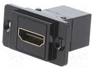 Coupler; HDMI socket,both sides; DUALSLIM; gold-plated; 29mm CLIFF