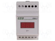 Voltmeter; digital,mounting; 100÷265V; for DIN rail mounting F&F