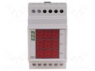 Voltmeter; digital,mounting; 100÷265V; for DIN rail mounting F&F