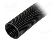 Protective tube; Size: 5; polyamide 6; black; L: 10m; -40÷105°C PMA