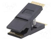 Test clip; black; gold-plated; SO28,SOIC28,SOJ28; 10mm; max.150°C AXIOMET