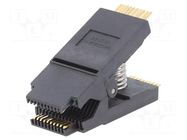 Test clip; black; gold-plated; SO20,SOIC20,SOJ20; 10mm; max.150°C AXIOMET