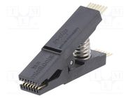 Test clip; black; gold-plated; SO14,SOIC14,SOJ14; 5mm; max.150°C 