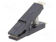 Test clip; black; gold-plated; SO14,SOIC14,SOJ14; 5mm; max.150°C AXIOMET