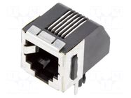 Connector: RJ12; socket; PIN: 6; Cat: 3; shielded,low profile; 6p6c TE Connectivity
