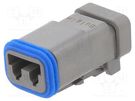 Connector: wire-wire; PX0; female; plug; for cable; PIN: 2; grey BULGIN
