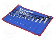 Wrenches set; combination spanner,with ratchet; 12pcs. KING TONY