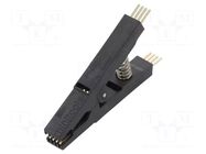 Test clip; black; gold-plated; SO8,SOIC8,SOJ8; 10mm; max.150°C AXIOMET