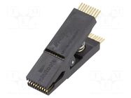 Test clip; black; gold-plated; SO18,SOIC18,SOJ18; 10mm; max.150°C AXIOMET