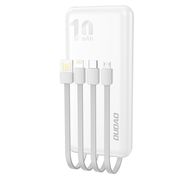 Dudao K6Pro Universal 10000mAh Power Bank with USB Cable, USB Type C, Lightning white (K6Pro-white), Dudao