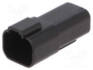 Connector: wire-wire; PX0; male; plug; for cable; PIN: 4; black; IP68 BULGIN
