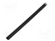 Heat shrink sleeve; glueless; 4: 1; 4mm; L: 1m; black; polyolefine RADPOL