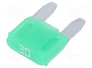 Fuse: fuse; 30A; 32VDC; automotive; 10.9mm; MINI; tin alloy ESKA
