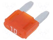 Fuse: fuse; 10A; 32VDC; automotive; 10.9mm; MINI; tin alloy ESKA