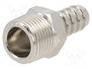 Push-in fitting; connector pipe; nickel plated brass; 10mm PNEUMAT