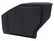 Car loudspeaker enclosure; MDF; black melange; 250mm; Porsche BASSER