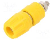Connector: 4mm banana; socket; 30VAC; 60VDC; 35A; yellow; M4 HIRSCHMANN T&M