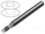 Wire; 4x2x24AWG; RS232; stranded; Cu; shielded,Al-PET foil; chrome BELDEN