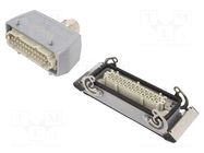 Connector: HDC; male + female; HE; PIN: 24; 16A; 500V; 24+PE; size 8 WEIDMÜLLER
