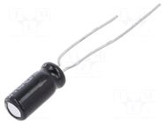 Capacitor: electrolytic; THT; 2.2uF; 50VDC; Ø5x11mm; Pitch: 5mm PANASONIC