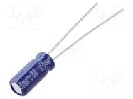 Capacitor: electrolytic; THT; 10uF; 50VDC; Ø5x11mm; Pitch: 2mm; ±20% PANASONIC