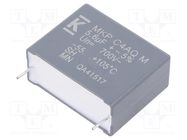 Capacitor: polypropylene; DC-Link; 5.6uF; ESR: 10.7mΩ; THT; ±5% KEMET