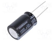 Capacitor: electrolytic; low ESR; THT; 1000uF; 50VDC; Ø16x25mm NICHICON