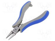 Pliers; miniature,half-rounded nose; 128mm KING TONY