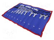 Wrench-set; bent,combination spanner; 11pcs. KING TONY